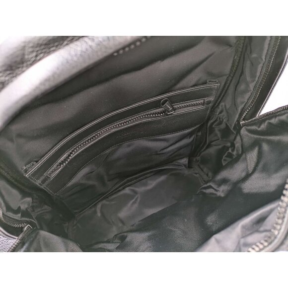 Burberry Large Jack Biker Logo Embossed Leather Backpack Black 8038261 - Picture 8 of 16